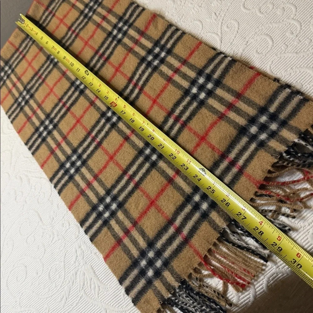 Burberry Cashmere Scarf. Vintage NovaCheck Unisex. Tassel. Classic Vintage.